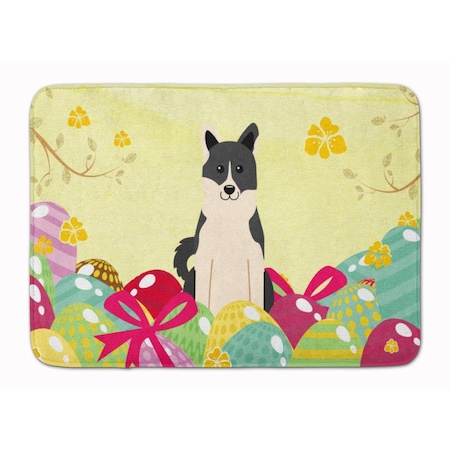 Carolines Treasures Easter Eggs Russo-European Laika Spitz Machine Washable Memory Foam Mat BB6029RUG
